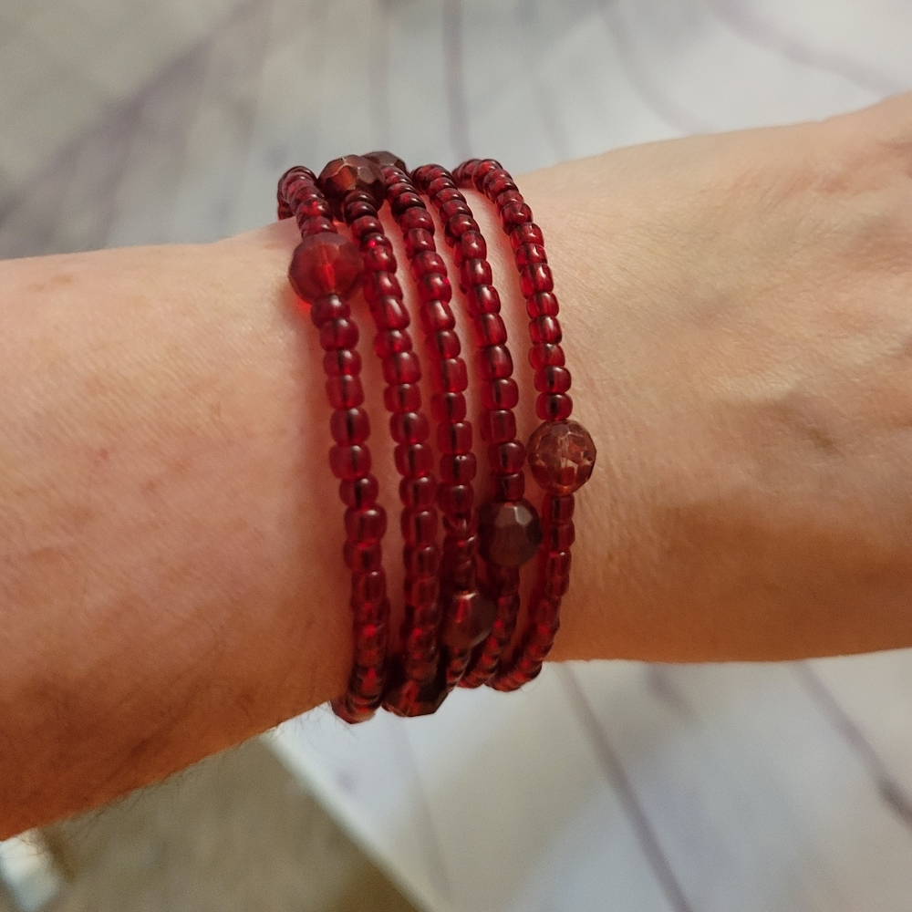 Wire Wrapped Beaded Bracelet